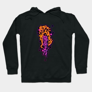 Purple Graffiti Tag / Neon Hoodie